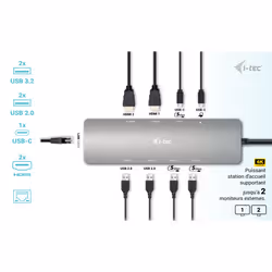 i-tec Metal USB-C Nano 2x Display Docking Station with PD 100 W + Charger 100W - Vue supplémentaire 7