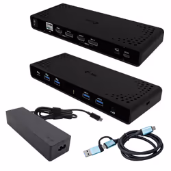 i-tec Universal Dual 4K Display Docking Station + Power Delivery 85W, Avec fil, USB 3.2 Gen 1 (3.1 Gen 1) Type-C, 85 W, 10,10 ...