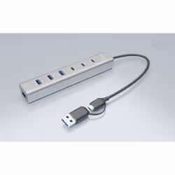 i-tec USB-C/USB-A Charging Metal HUB 7 port (3x USB-C, 4x USB-A) - Vue supplémentaire 4