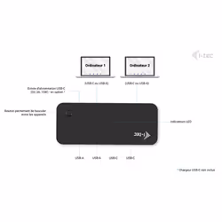 i-tec Universal KVM HUB 2x USB-C + 2x USB-A 3.0 - Vue supplémentaire 5