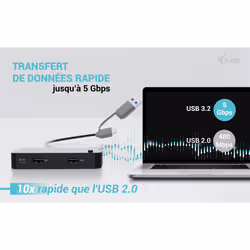 i-tec Universal KVM HUB 2x USB-C + 2x USB-A 3.0 - Vue supplémentaire 7