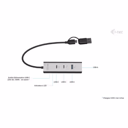 i-tec Metal Universal Charging HUB 2xUSB-C + 2x USB-A Port + Power Delivery 85W - Vue supplémentaire 5