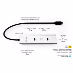 i-tec Metal USB-C Charging HUB 5port with USB-C video 8K + Power Delivery 85W - Vue supplémentaire 6