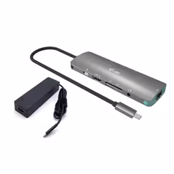 i-tec USB-C Metal Nano Docking Station 4K HDMI LAN with Power Delivery 100W + Universal Charger 100W, Avec fil, USB 3.2 Gen 1 ...