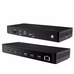 i-tec TB4TRIPLEDOCKPDIT, Avec fil, Thunderbolt 4, 96 W, 3,5 mm, 10,100,1000,2500 Mbit/s, Noir