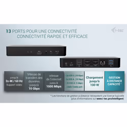i-tec Universal Intelligent Dual Display Docking Station + Power Delivery 100W - Vue supplémentaire 5