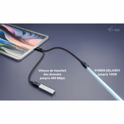 i-tec USB-C Cable Splitter Audio/Data + Power Delivery 100W - Vue supplémentaire 8
