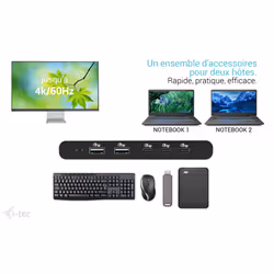 i-tec KVM Docking Station HDMI for 2 hosts, Power Delivery 2x 100W - Vue supplémentaire 6