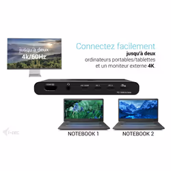 i-tec KVM Docking Station HDMI for 2 hosts, Power Delivery 2x 100W - Vue supplémentaire 7