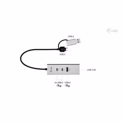 i-tec USB-C/USB-A Metal HUB 3 (2x USB-C, 1x USB-A) Port + 2.5GLAN - Vue supplémentaire 4