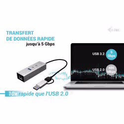 i-tec USB-C/USB-A Metal HUB 3 (2x USB-C, 1x USB-A) Port + 2.5GLAN - Vue supplémentaire 7