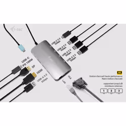 i-tec USB-C Metal Nano 3x Display (DP, HDMI and VGA) Docking Station + Power Delivery 100 W - Vue supplémentaire 7