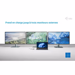 i-tec USB-C Metal Nano 3x Display (DP, HDMI and VGA) Docking Station + Power Delivery 100 W - Vue supplémentaire 8