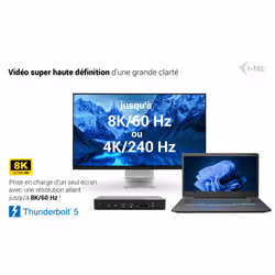 i-tec Thunderbolt 5 Triple Display Docking Station, M.2 slot, 6x USB, 2.5GLAN + Power Delivery 140W - Vue supplémentaire 6