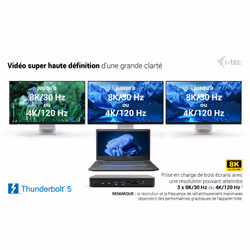 i-tec Thunderbolt 5 Triple Display Docking Station, M.2 slot, 6x USB, 2.5GLAN + Power Delivery 140W - Vue supplémentaire 7