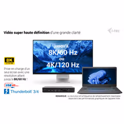 i-tec Thunderbolt 5 Triple Display Docking Station, M.2 slot, 6x USB, 2.5GLAN + Power Delivery 140W - Vue supplémentaire 8