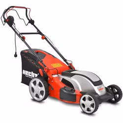 Hecht jardin 1803 S Tondeuse à gazon électrique 1800 W Moteur Turbo Hauteur coupe 7 positions 25-75 Bac 60 l Largeur de coupe ...