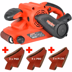 Hecht 1781 Ponceuse à bande rectifieuse 810W inclus 10 bandes abrasives et sac à poussière La ponceuse à bande Hecht 1781 est ...