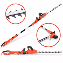 Hecht jardin 675 Taille haie télescopique 750 W 2.35 m – 2.80 m double coupe épée 56 cm jusquà 28 mm dépaisseur