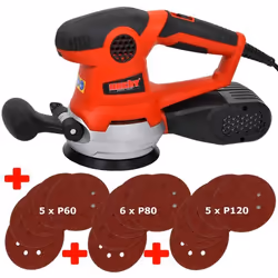 HECHT 1764, Ponceuse orbitale, Noir, Rouge, 13000 tr/min, Secteur, 450 W, 230 V