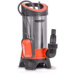 Hecht 3011 Pompe submersible en acier inoxydable pour eaux usées Pompe jardin 1100W 15 500 l/h avec cable de 10m La pompe sub ...