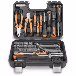 Hecht 2076 Coffret douille mallette et boîte à outils complète 76 pièces La mallette à outils de 76 pièces de Hecht Power Too ...