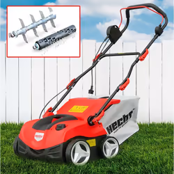 Hecht 1999 Scarificateur aérateur électrique 2EN 1 2000W 22doubles griffes bac 45L 16 couteaux 3niveaux réglable 4200tr/min L ...