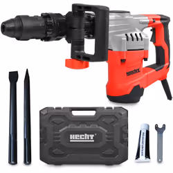 Hecht jardin 1090 Marteau piqueur marteau de démolition puissante rotatif avec mallette et porte outil SDS-MAX Le marteau de ...