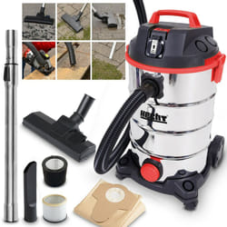 8335 z Aspirateur Industriel tout usage puissant de 1400 watts sec et humide avec prise pour appareil - Hecht