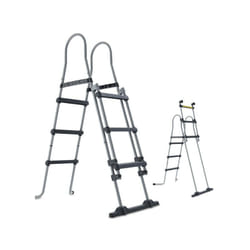 Jardin 00091 Echelle double pour piscine 107 cm -symétrique hors sol accessoire piscine Marches 2x3 - Hecht