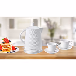 Concept RK0040, 1,5 L, 1500 W, Blanc, Vitrocéramique, Plastique, Arrêt de sécurité en cas de surchauffe, Sans fil