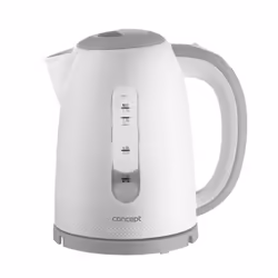 Concept RK2335, 1,7 L, 2200 W, Gris, Blanc, Plastique, Indicateur de niveau d'eau, Arrêt de sécurité en cas de surchauffe