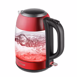 Concept RK4081, 1,7 L, 2200 W, Noir, Rouge, Acier inoxydable, Transparent, Verre, Acier inoxydable, Arrêt de sécurité en cas ...
