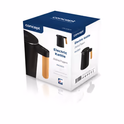 Concept RK3301, 1,5 L, 2200 W, Noir, Plastique, Acier inoxydable, Thermostat réglable, Sans fil