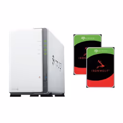 Serveur NAS Synology DS223J - 2To - 2x disque dur ST 1To IRONWOLF