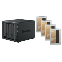 Serveur NAS Synology DS925+ avec 4x SSD 1920GB Enterprise et avec 8 GB RAM