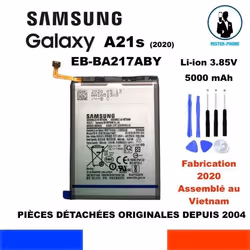 BATTERIE ORIGINE SAMSUNG GALAXY A21s 2020 EB-BA217ABY 5000mAh SM-A217 SERIES OEM ORIGINAL + KIT OUTILS GENUINE BATTERY TOOLS