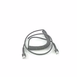 Zebra CABLE RS232 6IN COILED ROHS COMPLIANT, Câble d'extension, Gris, RS-232, RS-232C, Droit, Droit