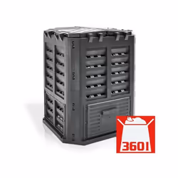 Hecht 3060 Composteur pour jardin 360L déchets de pelouse Boite de compostage 69 x 69 x 84 cm Avec le composteur thermique mo ...