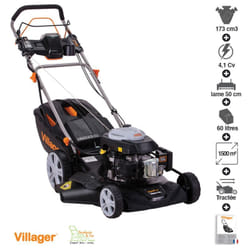 Villager - Tondeuse tractée mulching démarrage électrique 173cc 4 en 1 lame 50cm Falcon 5111T-ES