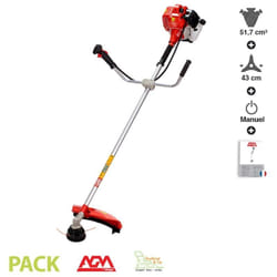Débroussailleuse thermique 2 temps 52 cm3 coupe 42cm lame 3 dents harnais Villager AGM520E