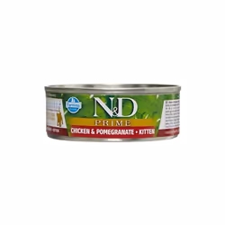 Description du produit N&D CAT PRIME CHICKEN & POMEGRANATE KITTEN 70 GR Ingrédients All-Natural Mode d'emploi Store in a cool ...