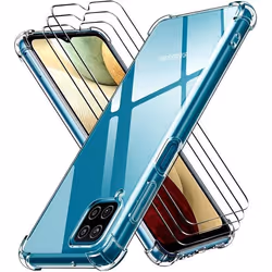 Coque et protection décran - Samsung - Galaxy A12 / M12 - Transparent - Gel TPU - Verre trempé