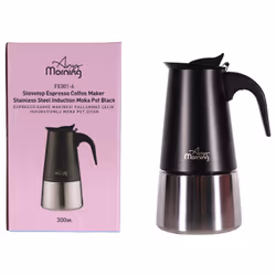Any Morning FE001-6 machine à café manuelle Cafetière moka électrique 0,3 L Noir, Acier - Vue supplémentaire 3
