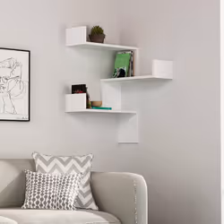 Woody Fashion 776HMS1713 étagères Etagère modulable Mural Tableau à particules Blanc
