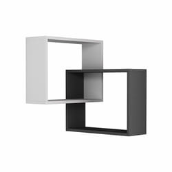 Woody Fashion 776HMS1719 étagères Etagère modulable Mural Tableau à particules Anthracite, Blanc