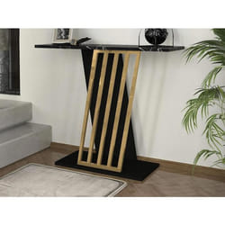 Console - Effet marbre noir et doré - ORSONA