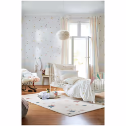 Le tapis étoilé idéal pour la chambre de votre enfant Le tapis enfant étoilé blanc Jonne Esprit Home jouit d'une excellente r ...