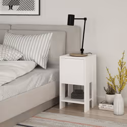 Woody Fashion Ema Table de chevet Blanc