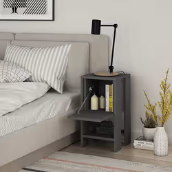 Woody Fashion Ema Table de nuit / chevet Anthracite